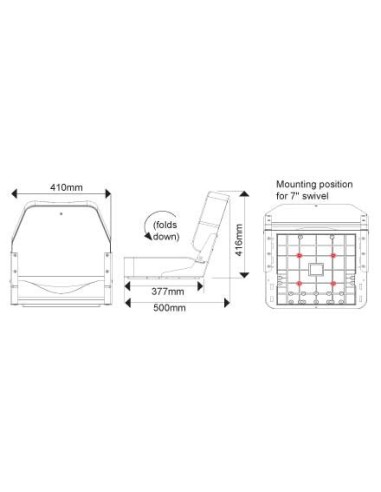 ASIENTO PLEGABLE(MA 704-32)DELUXE GRIS/BLANCO