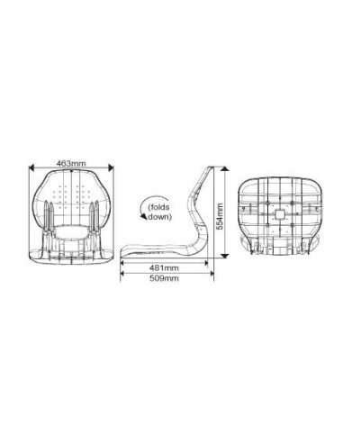 ASIENTO PLEGABLE(MA 705-32) GRIS/BLANCO