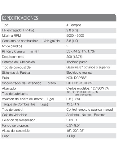 MOTOR TOHATSU MFS 9.8 HP  B EFTS