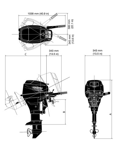MOTOR TOHATSU MFS 15 HP ES
