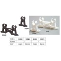 CLIP DOBLE PARA LUZ 3/4´´NEGRO(30380)