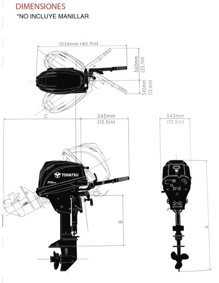 MOTOR TOHATSU MFS 20 HP E EPL