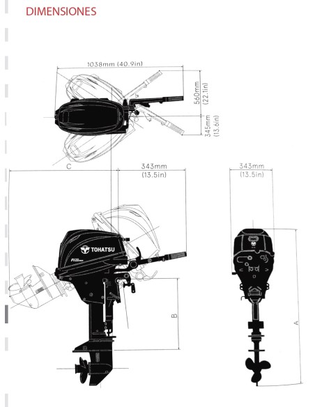 MOTOR TOHATSU MFS 20 HP E EFTS