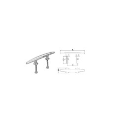 CORNAMUSA ACERO INOX.200mm (210708)