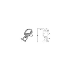 MOSQUETON/DESTORCEDOR 950KG(350303)