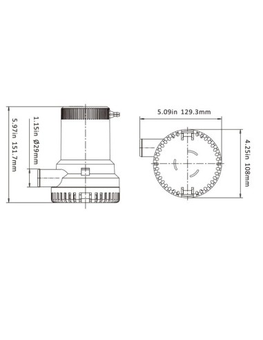 BOMBA SENTINA SEAFLO 1500GPH(510515)